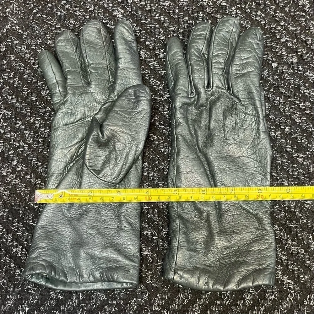 Vintage Saks Fifth Avenue Leather Cashmere Gloves Size 7.5